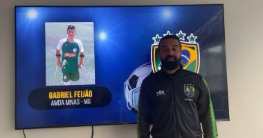 Gabriel Feijão é convocado para treinos na seleção brasileira de futebol para amputados - Imagem Reprodução Facebook