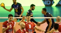 08.dez.2022 - Trentino (ITA) x Paykan (IRA) em partida do Mundial de Clubes de Vôlei, em Betim (MG)