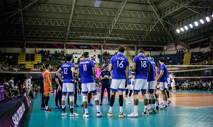 Trentino x Sada Cruzeiro na semifinal do Mundial de Vôlei, em Betim