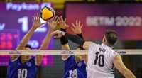 Lance em partida do Mundial de Clubes de Vôlei em Betim (MG)