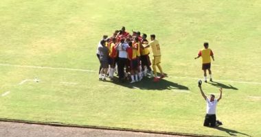 Jogadores do Varginha comemoram gol em partida contra o Uberlândia no Módulo 2