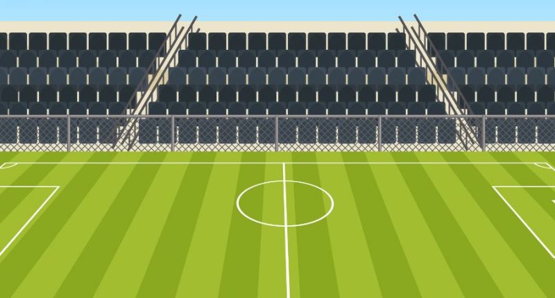 Desenho de estádio de futebol