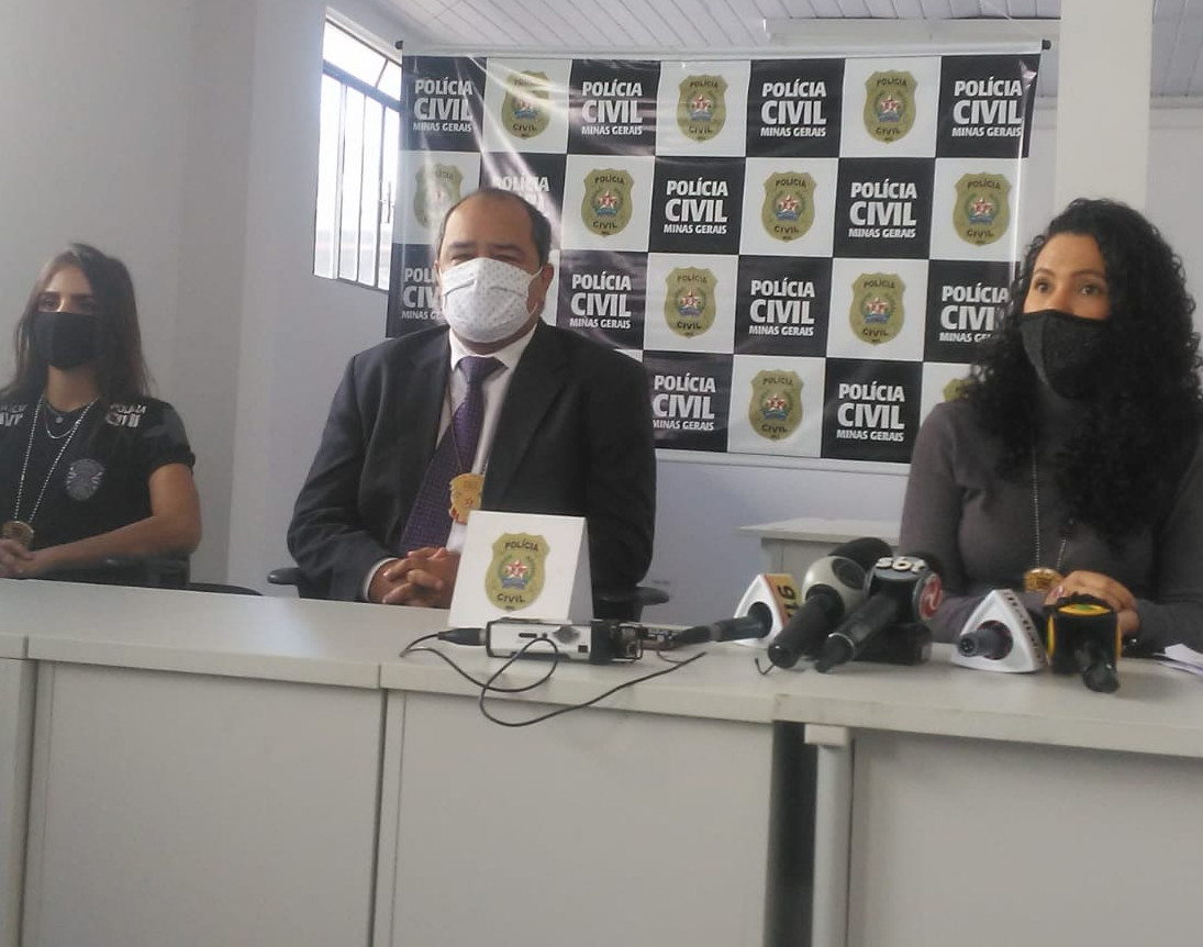 Coletiva de imprensa da Polícia Civil sobre “Pai de santo” é preso suspeito de estuprar mulheres em Contagem