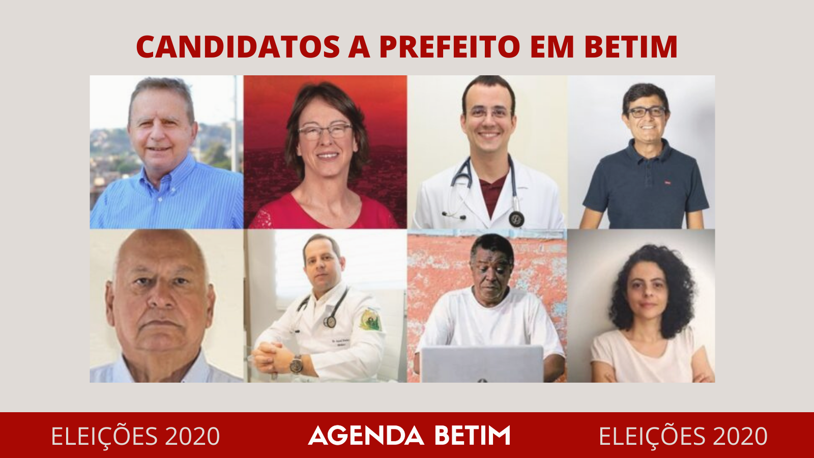 Candidatos a prefeito em Betim (Imagem redes sociais/TSE/Arte Agenda Betim)