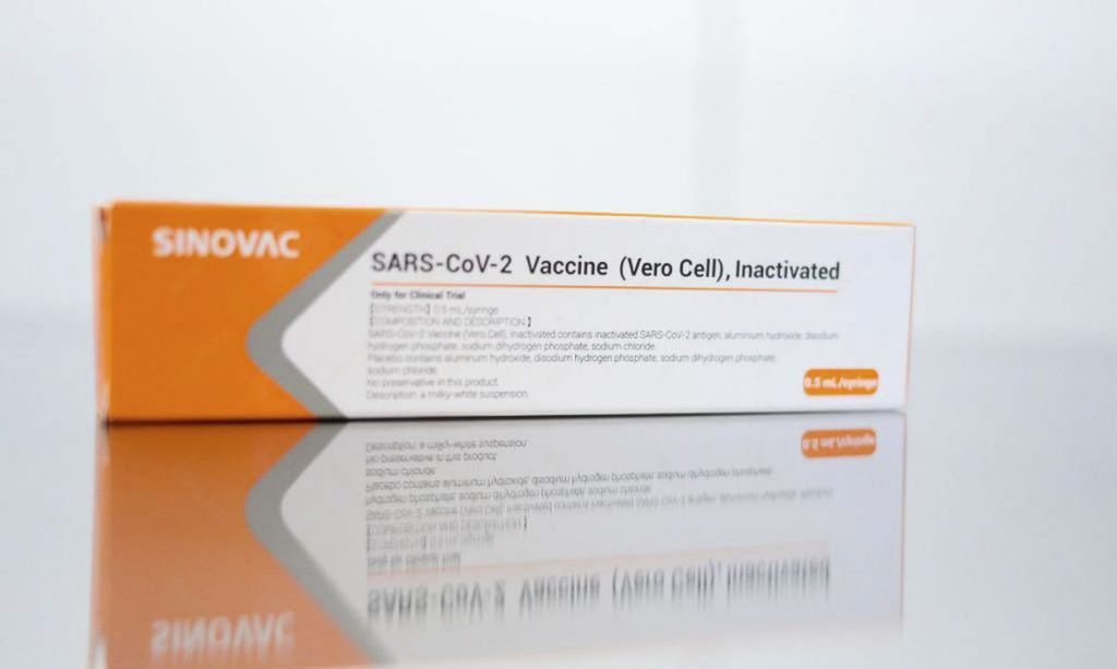 Caixa da vacina Coronavac (Imagem Governo de São Paulo/Divulgação)