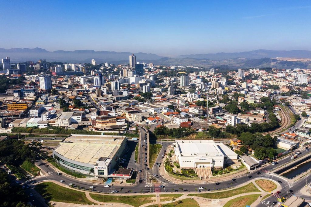 Vista aérea da região central de Betim (Imagem Prefeitura de Betim Divulgação)