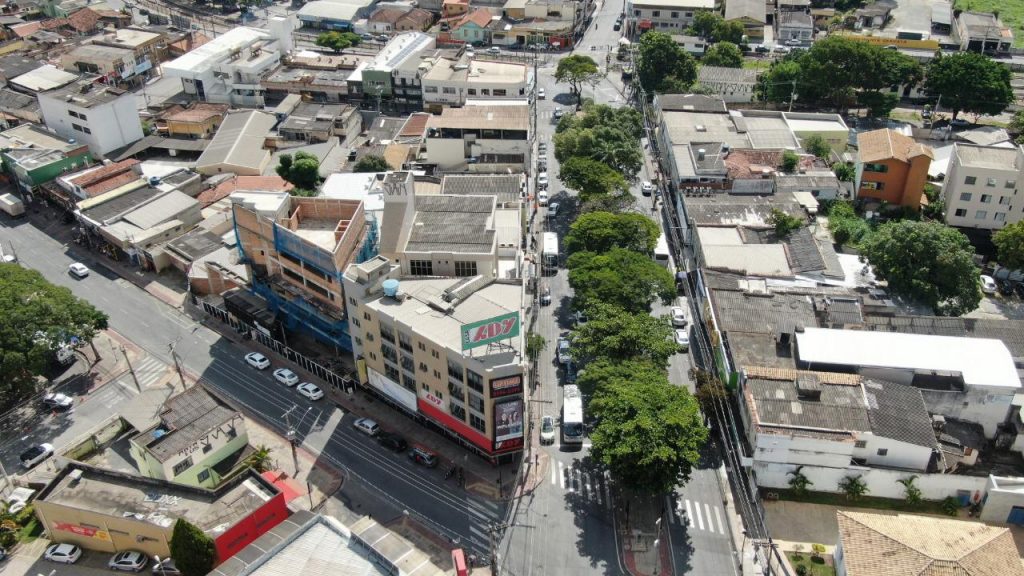 Vista aérea da região central de Betim (Imagem prefeitura de Betim Divulgação)