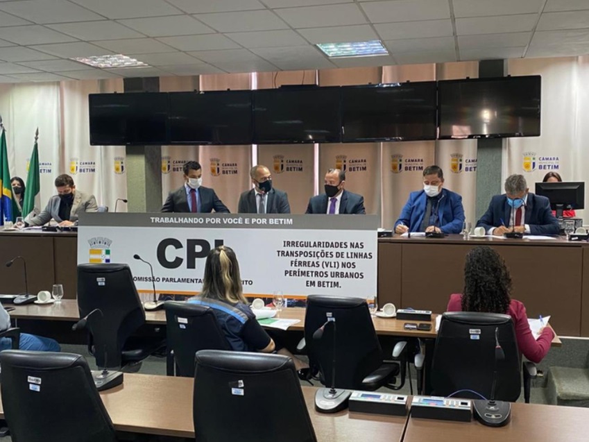 02.jun.2021 - Câmara Municipal de Betim realiza primeira audiência da CPI da VLI (Imagem Diretoria de Comunicação Social/Divulgação)
