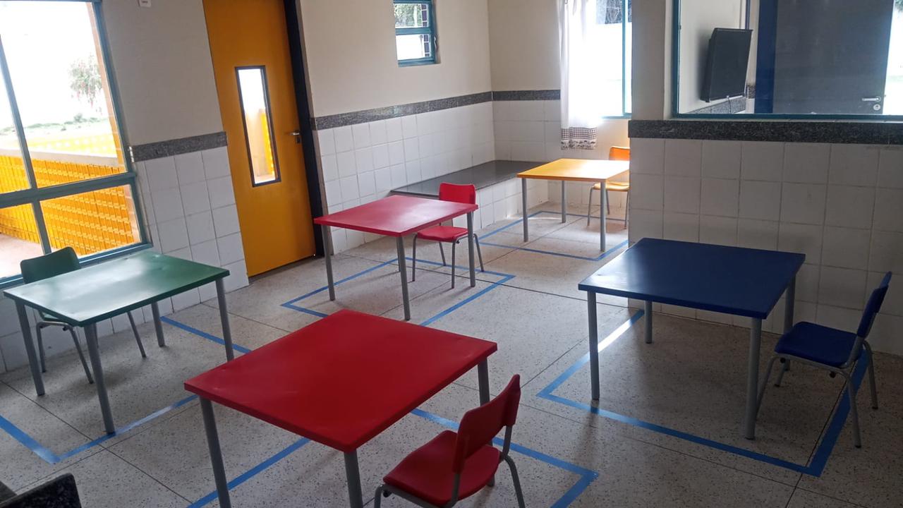 Sala de aula em escola de Betim (MG)