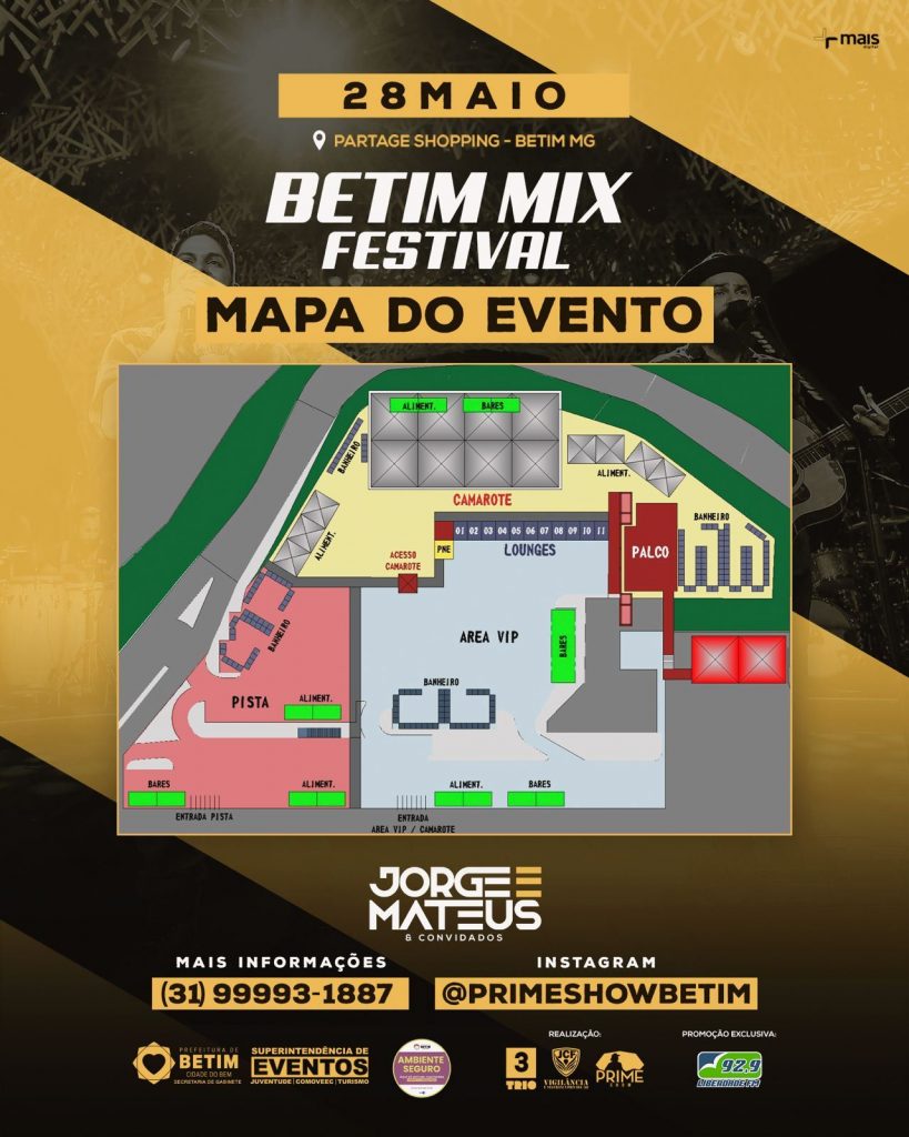 mapa do evento Betim Mix Festival