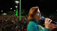 Cleusa Lara em lançamento de campanha para deputada federal