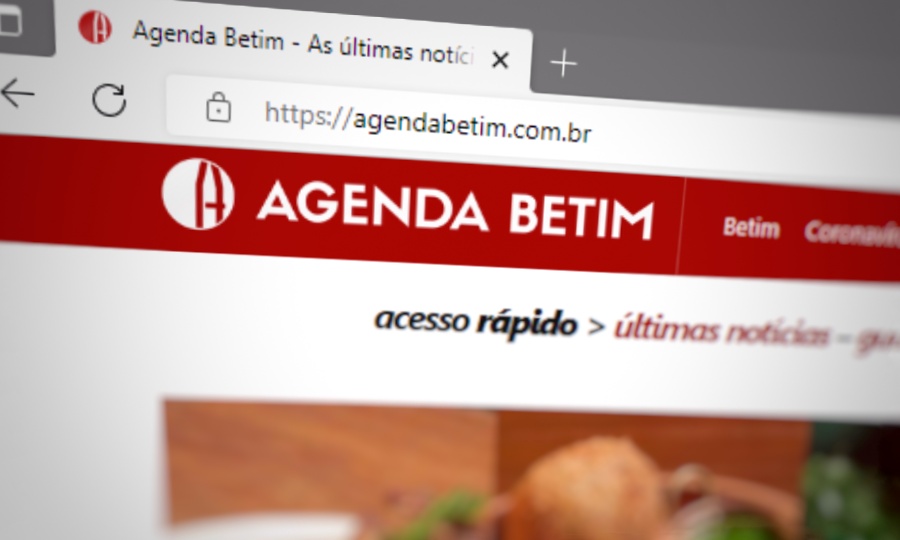 Foco no logotipo do Agenda Betim