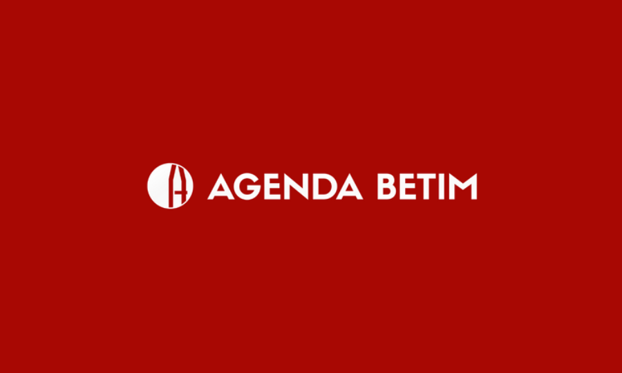 Logotipo do Agenda Betim com fundo vermelho