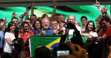 Lula em discurso de vitória