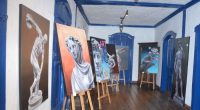 Exposição em Betim traz esculturas icônicas em óleo sobre tela na Casa da Cultura Josephina Bento